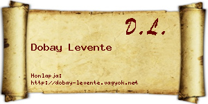 Dobay Levente névjegykártya
