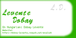 levente dobay business card